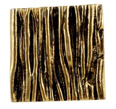 Square Bark Shape Antique Golden Aluminium Dresser Knob